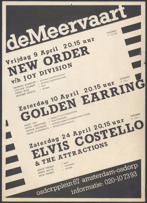 Golden Earring actual show photo April 03 1982 in Rotterdam photo Gerard van Bree